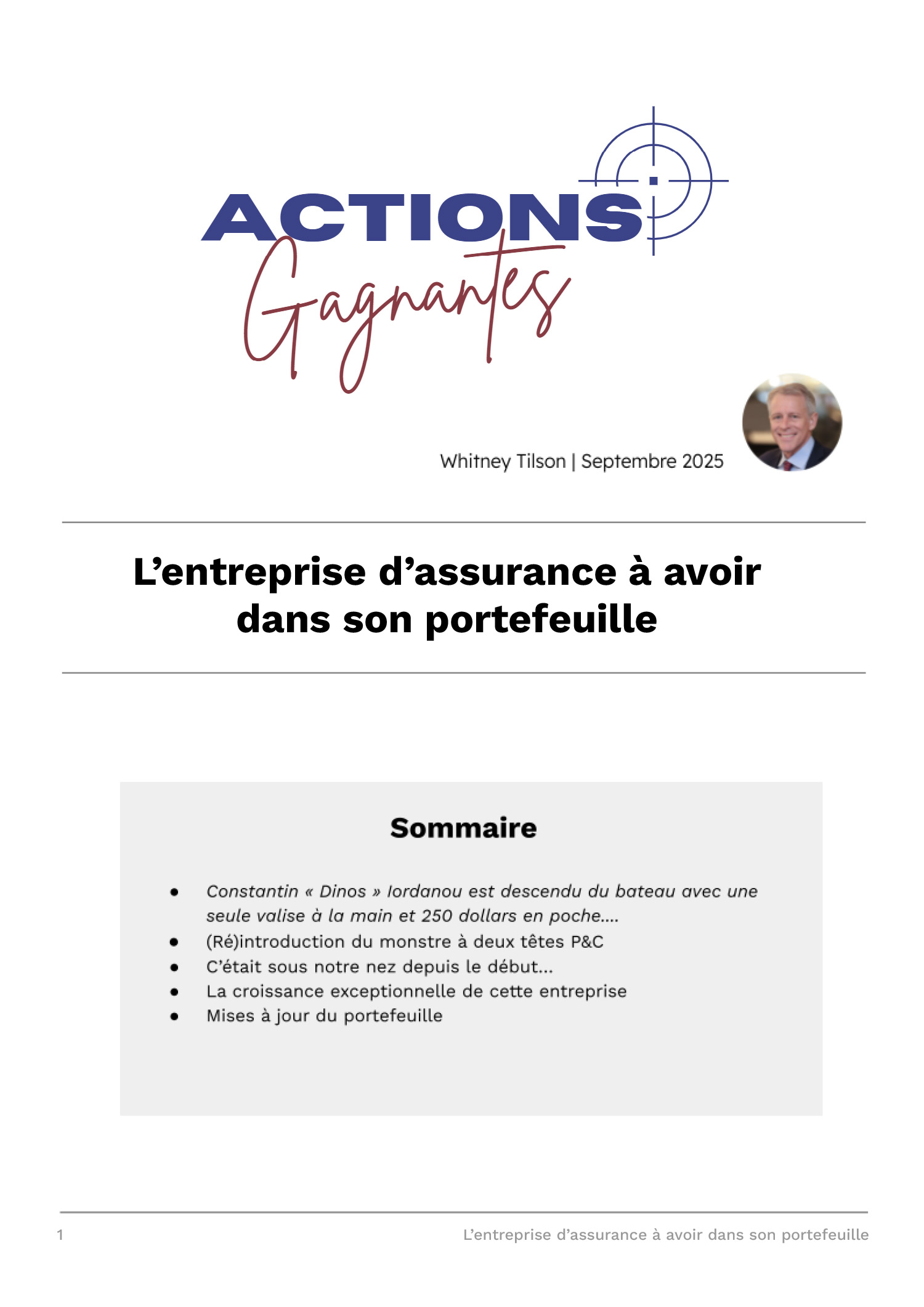 L’entreprise d’assurance à avoir dans son portefeuille
