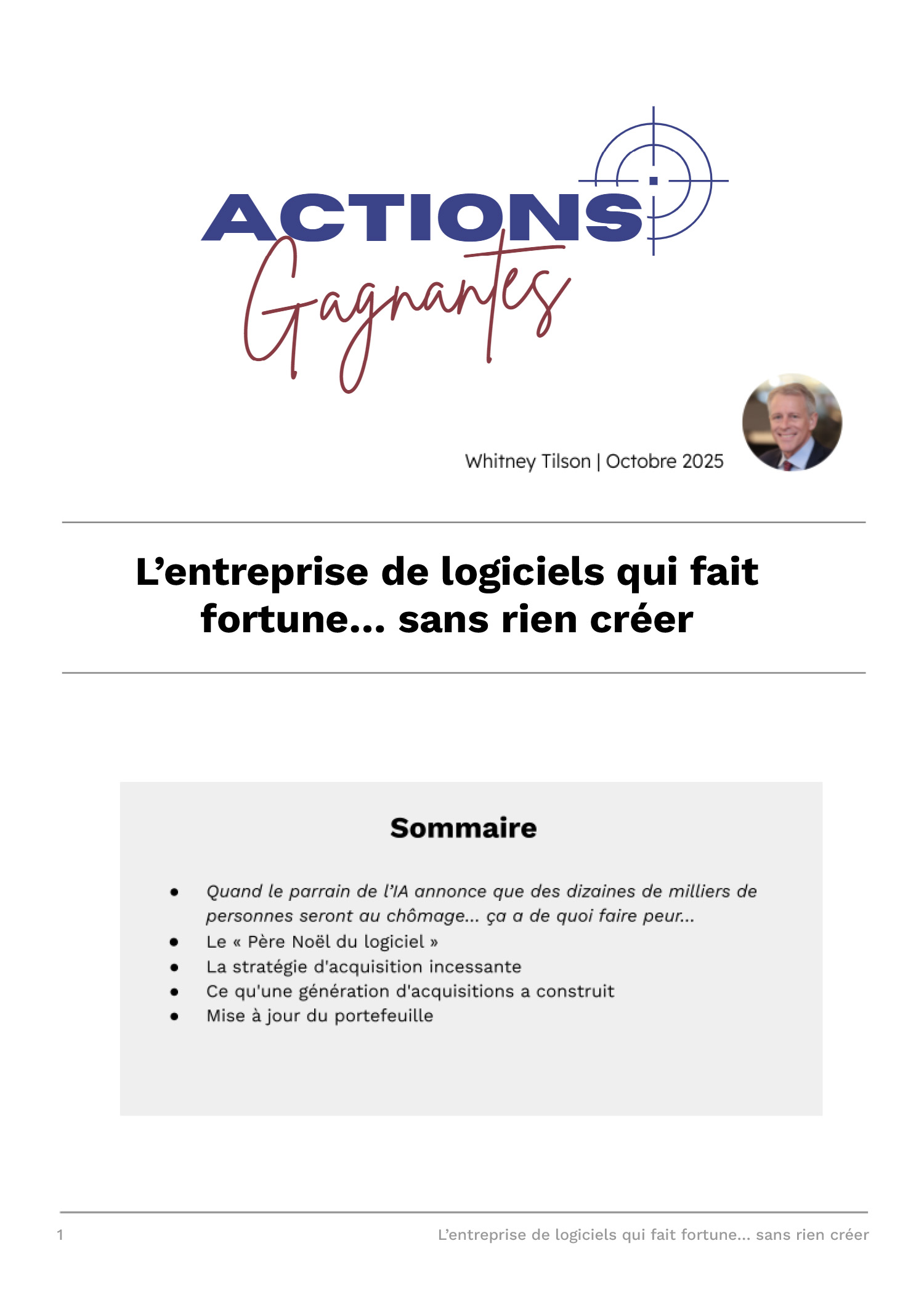 L’entreprise de logiciels qui fait fortune… sans rien créer