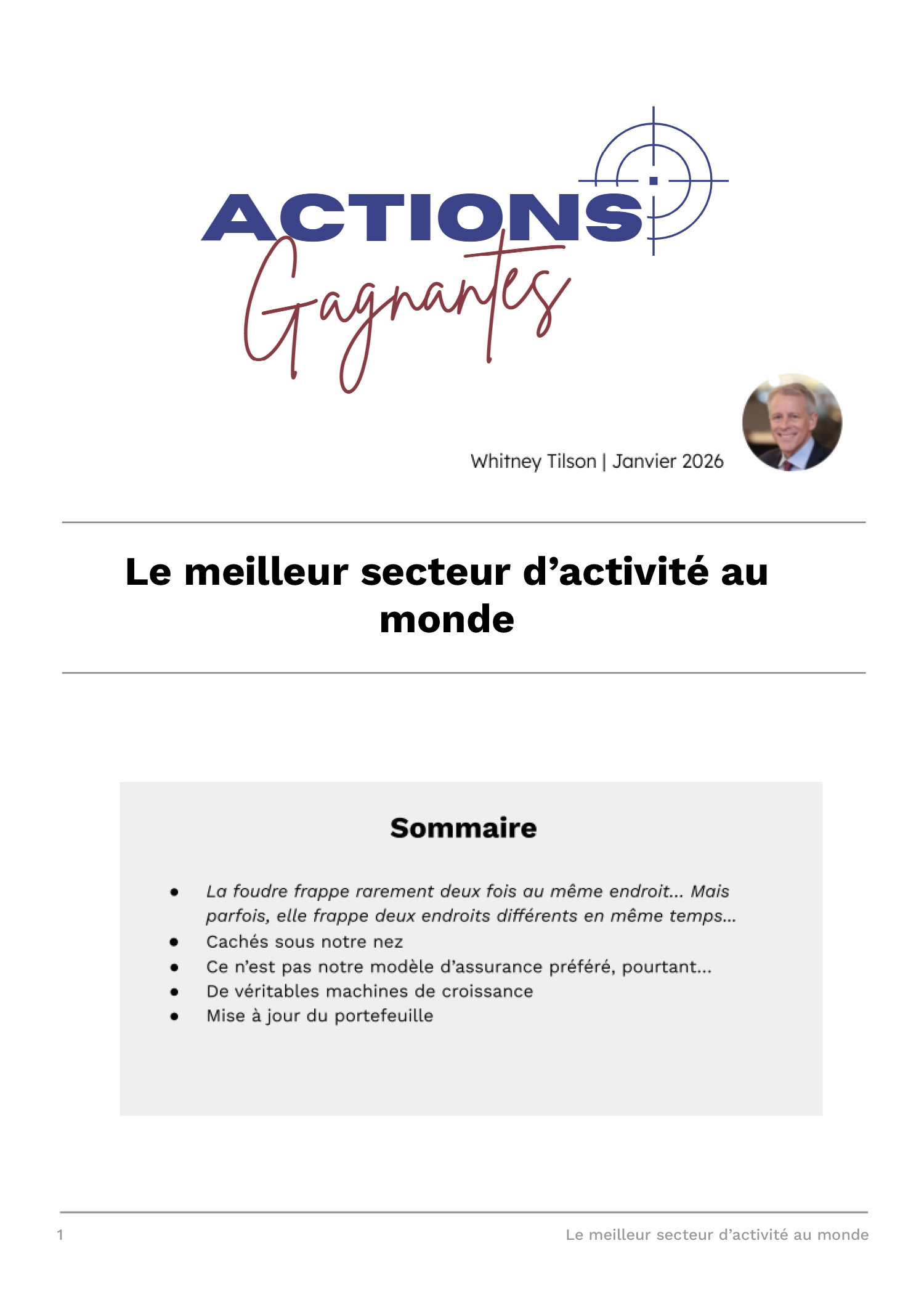 Le meilleur secteur d’activité au monde