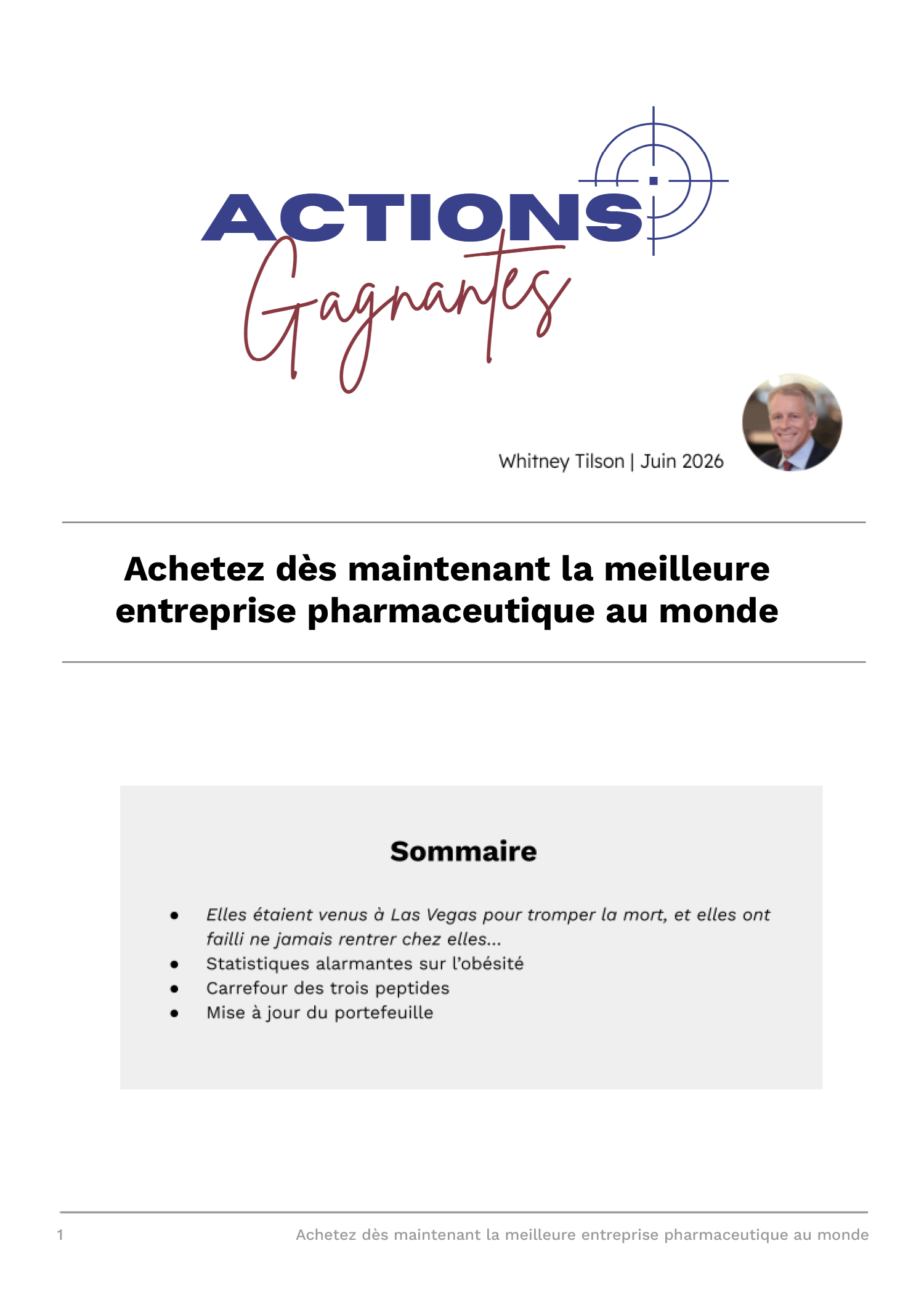 Achetez dès maintenant la meilleure entreprise pharmaceutique au monde